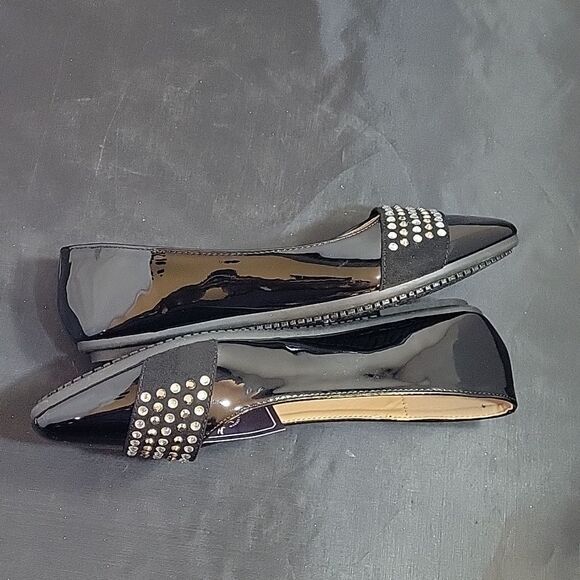 BRAND NEW HARBORSIDE RHINESTONES EMBELLISHMENTS SLIDES BALLET FLATS SHOE - Picture 8 of 12